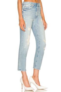 Mother THE TRICKSTER Ankle Distressed Destroyed Jeans An Icy Confession 27 $258